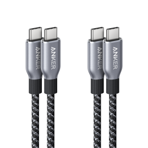Anker Prime USB-C to USB-C Cable (240W, Upcycled-Braided, 2-Pack)