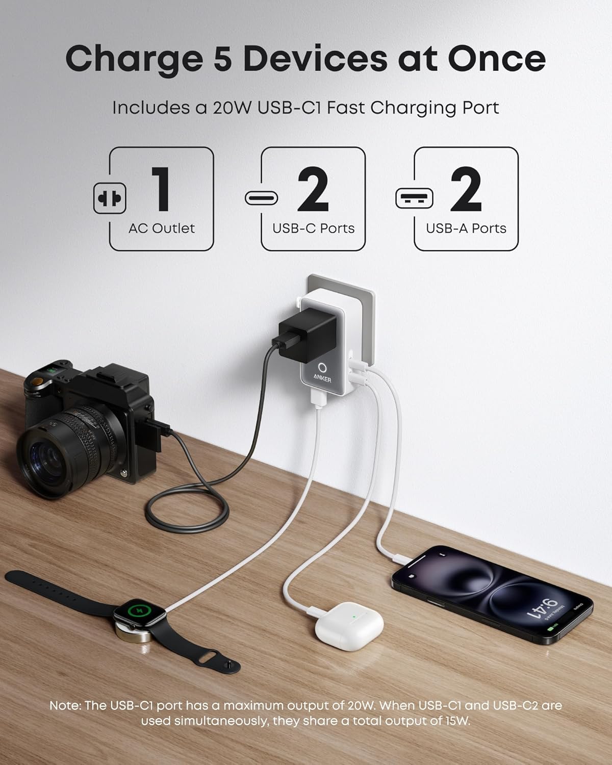Anker Nano Travel Adapter (5-in-1, 20W, 2-Pack) - Image 3