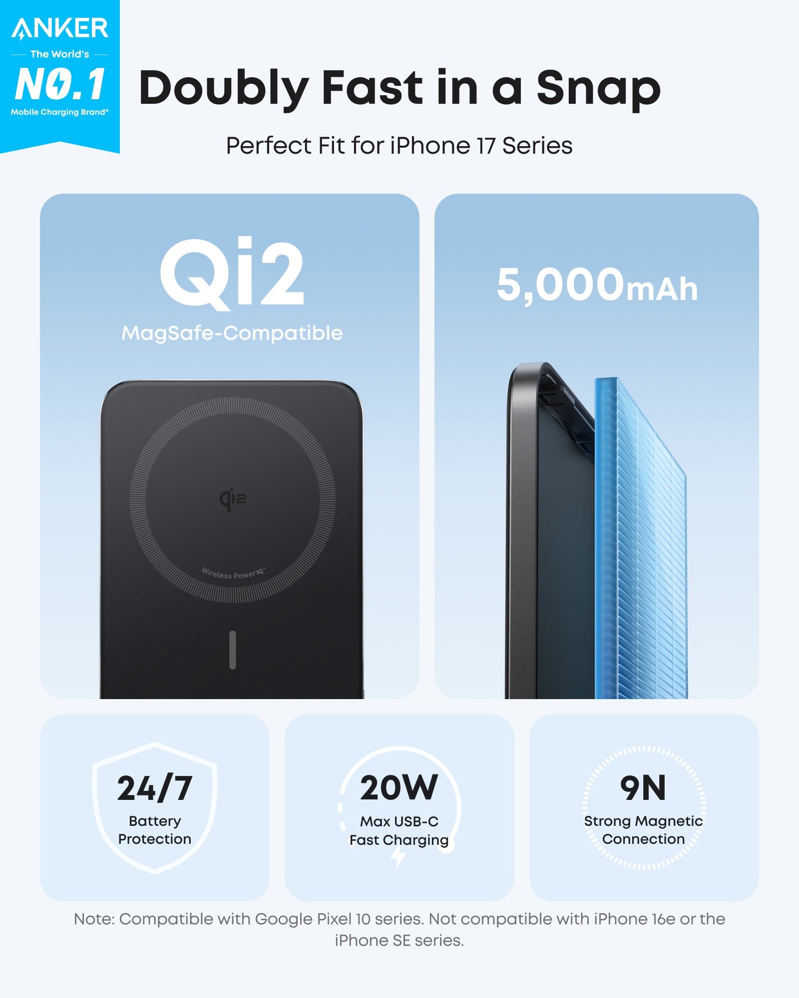 Refurbished Anker Nano Power Bank (5K, MagGo, Slim) - Image 2