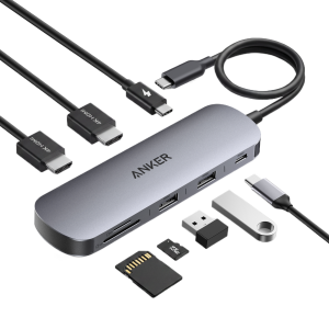 Anker Nano USB-C Hub (8-in-1, Dual Display)