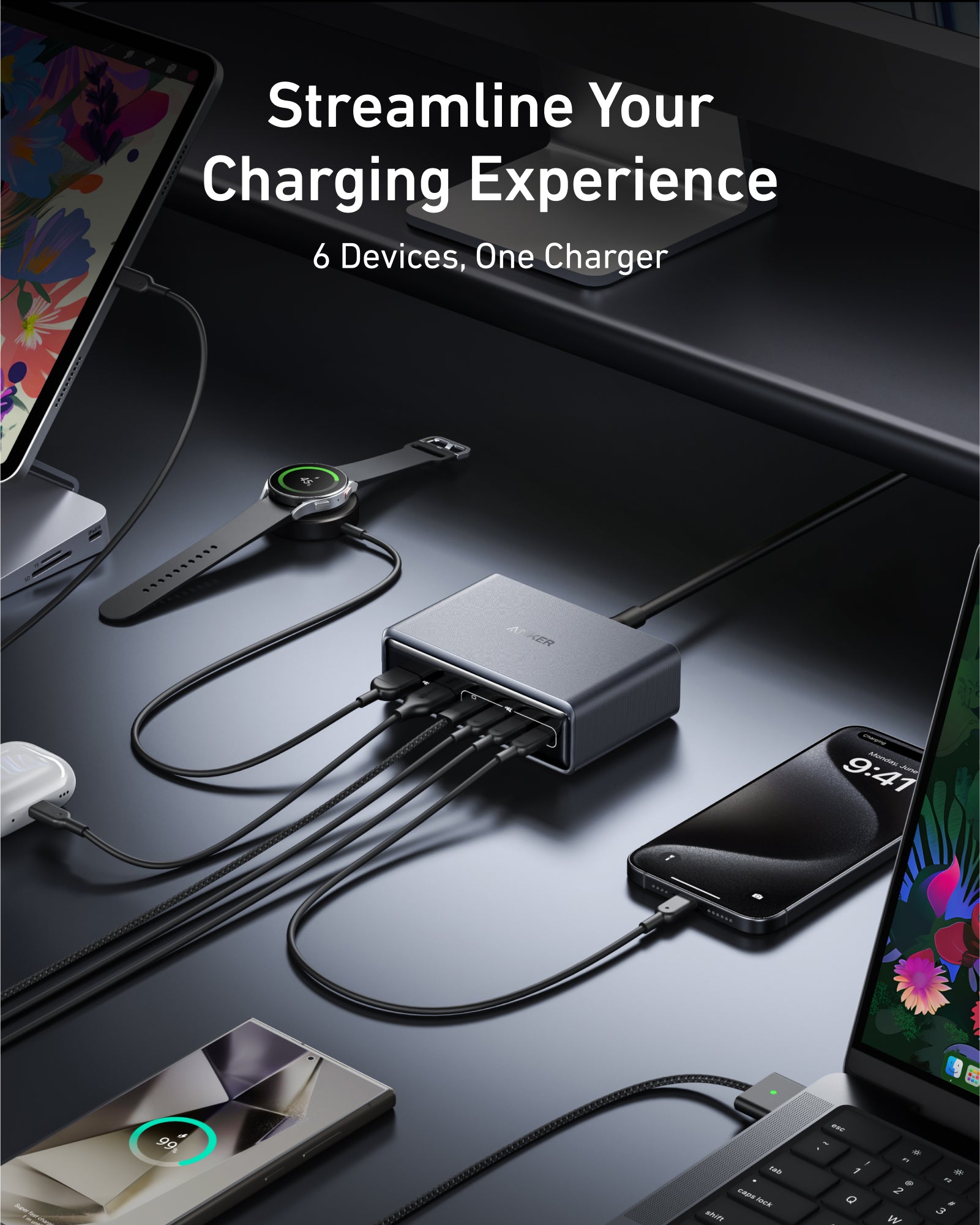 Anker Prime Charger (200W, 6 Ports, GaN) - Image 4