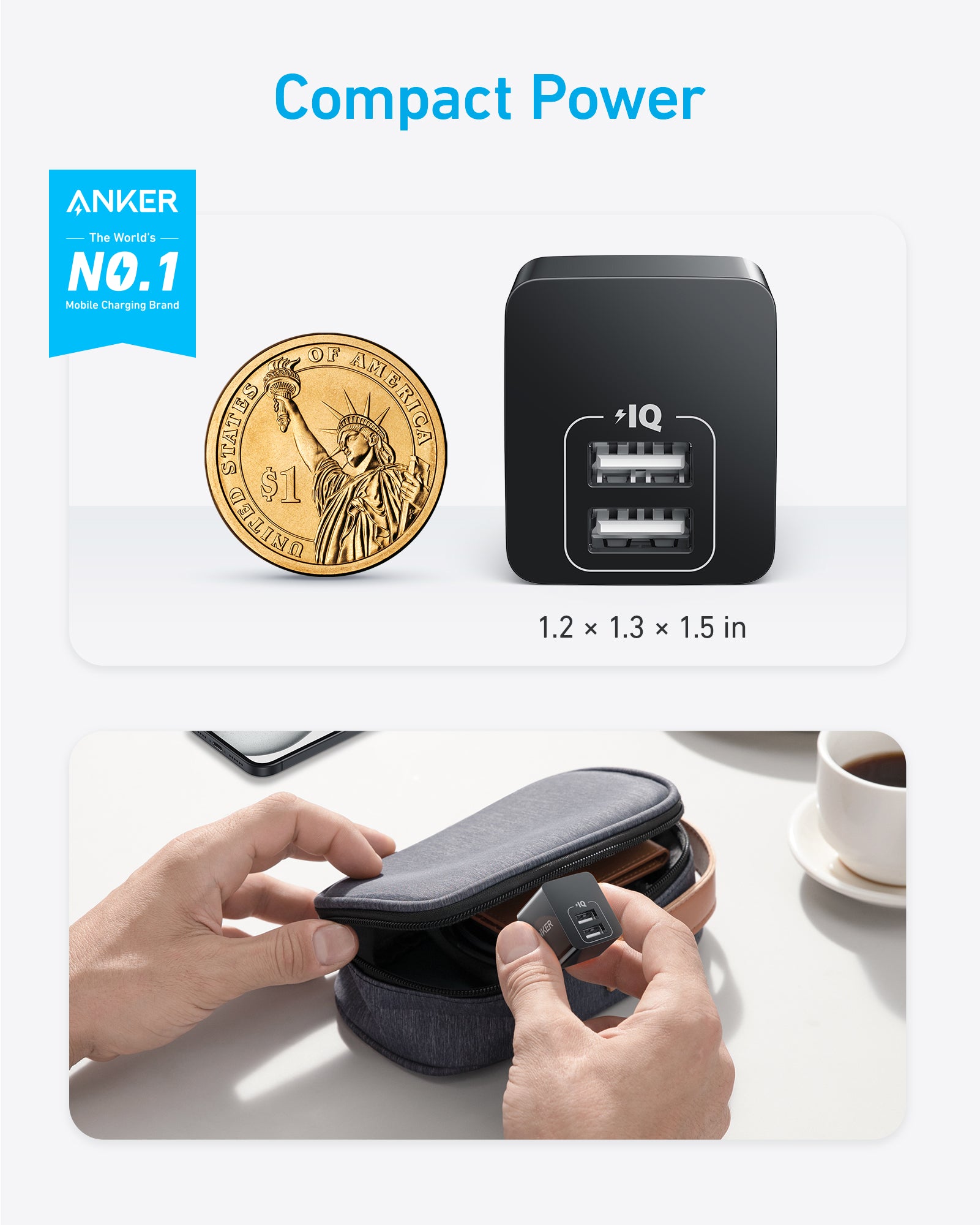 Anker Dual-Port 12W Wall Charger (2-Pack) - Image 2