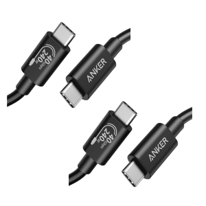 Anker 515 USB-C to USB-C Cable (Thunderbolt 4 Compatible)(2 packs)