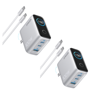 Anker Charger (100W, 3 Ports, Smart Display)