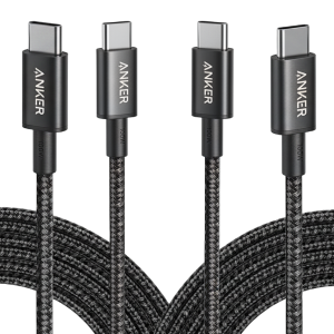 New Nylon USB-C to USB-C 100W Cable (10 ft, 2-Pack）