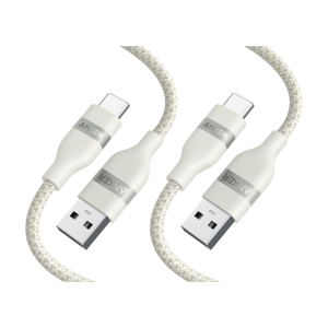 Anker USB-A to USB-C Cable (3 ft, Upcycled-Braided, 2 Pack)