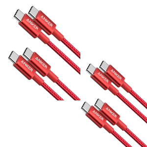 4-Pack New Nylon USB C to USB C Cable (3.3 ft 60W)