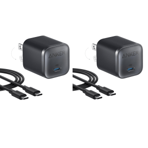 Anker Nano Charger (45W) with USB-C to USB-C Cable 2-Pack