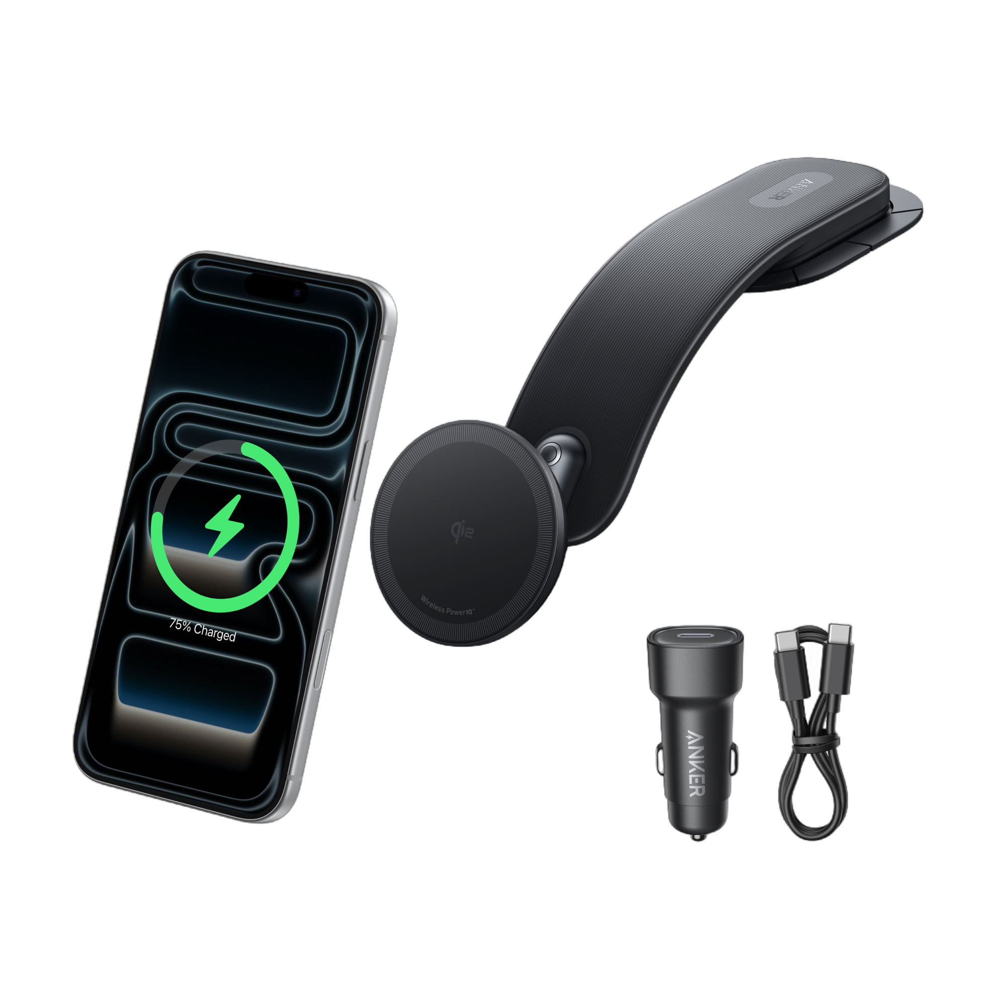 Anker Nano Wireless Car Charger (Magnetic, Detachable Pad)